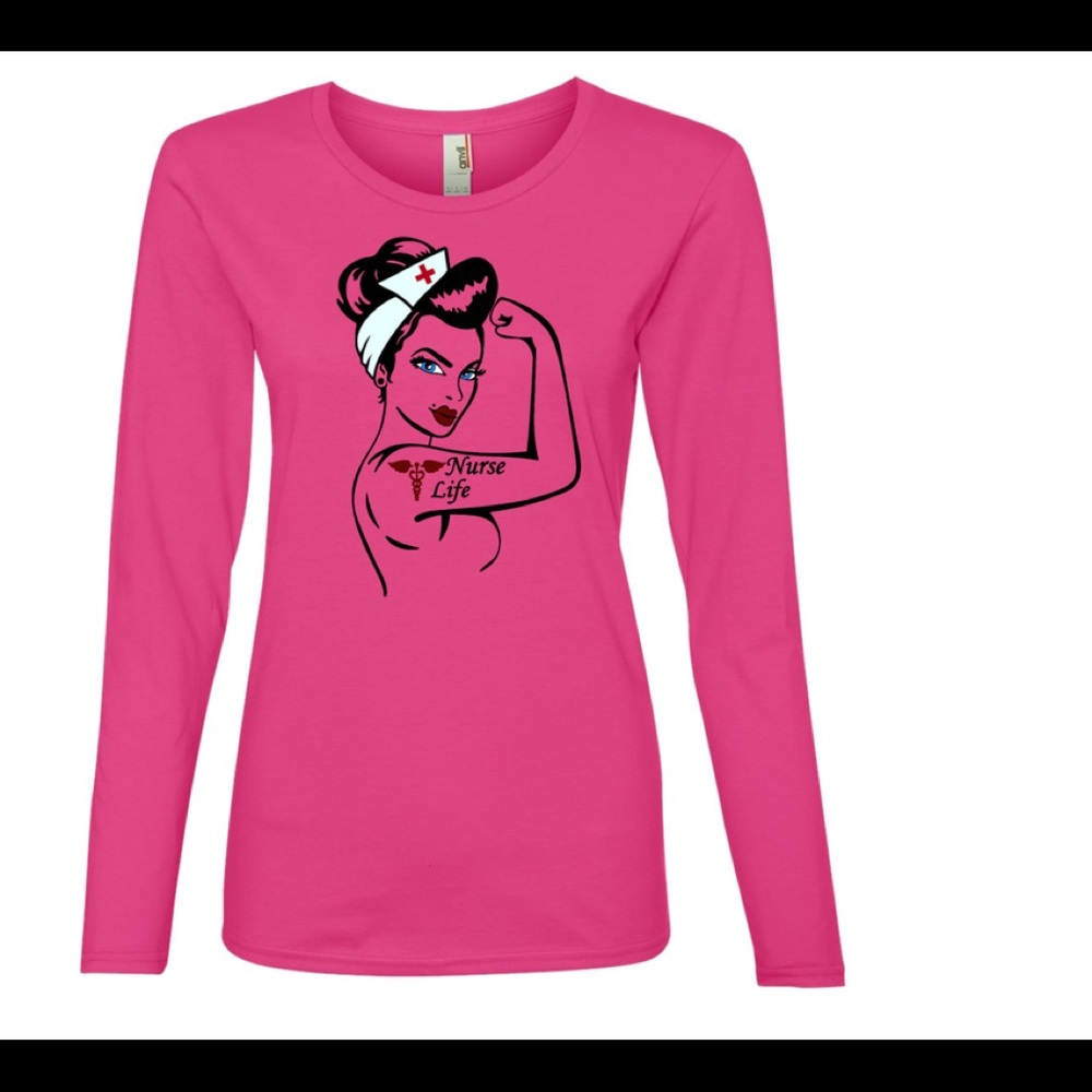 Nurse Life, Vintage Nurse life, Women’s Long Sleev